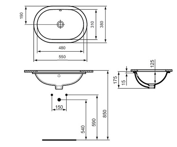 раковина IDEAL STANDARD CONNECT 55